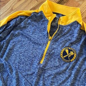 Lake Forest Lacrosse Blue and Yellow Athletic Pullover